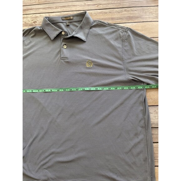 Peter Millar Summer Comfort Mens Polo Golf Striped Shirt XL Spring Valley CC SC - Picture 5 of 8